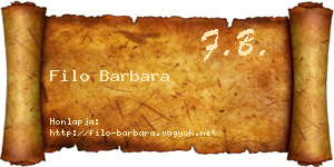 Filo Barbara névjegykártya