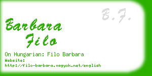 barbara filo business card